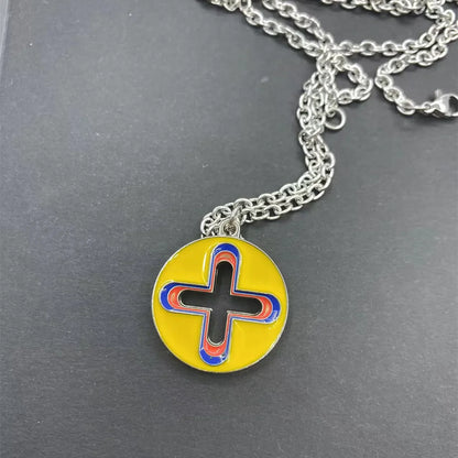 Trendy Hip Hop Dripping Oil Cross Pendant Necklace – Unique Niche Design Jewelry