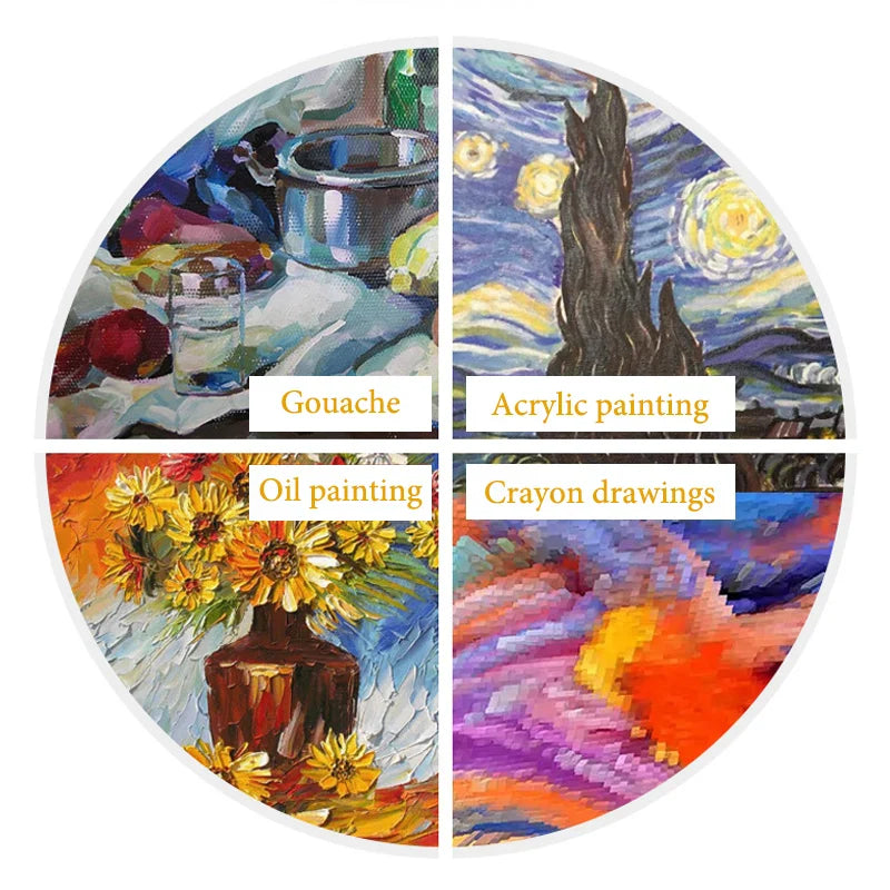 Black Canvas Wooden Oil Painting Frame – Cotton DIY Graffiti Canvas for Children & Beginner Art Practice Supplies