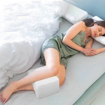 Memory Foam Leg & Knee Pillow – Side Sleeping Support with Removable, Washable Cover