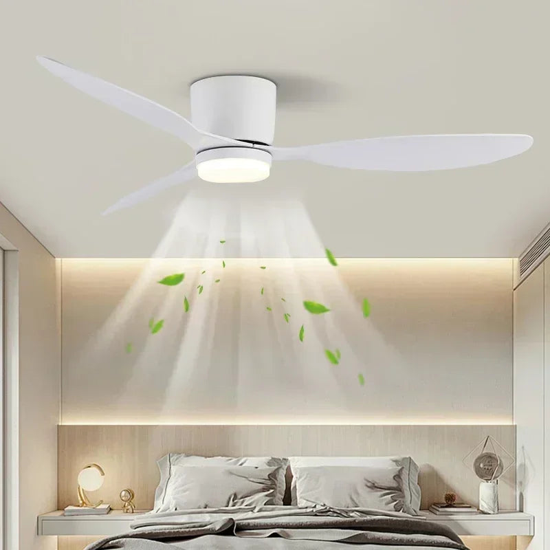 LED Ceiling Mounted Fan Light - Nordic Style Decorative Ceiling Fan for Living Room, Restaurant, and Minimalist Household Use