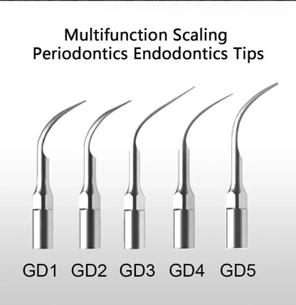 AZDENT 5pcs Dental Scaler Tips – Compatible with EMS, WOODPECKER, SATELEC, DTE, NSK Ultrasonic Scalers