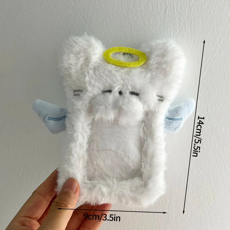Cute Plush Photo Card Holder - Kpop Idol Bus Card Protector & Picture Album Case