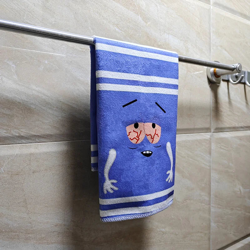 Cartoon Expression Soft Towel | Quick-Drying, Double-Sided Velvet Absorbent Bath & Face Towel for Children