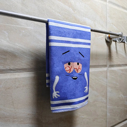 Cartoon Expression Soft Towel | Quick-Drying, Double-Sided Velvet Absorbent Bath & Face Towel for Children