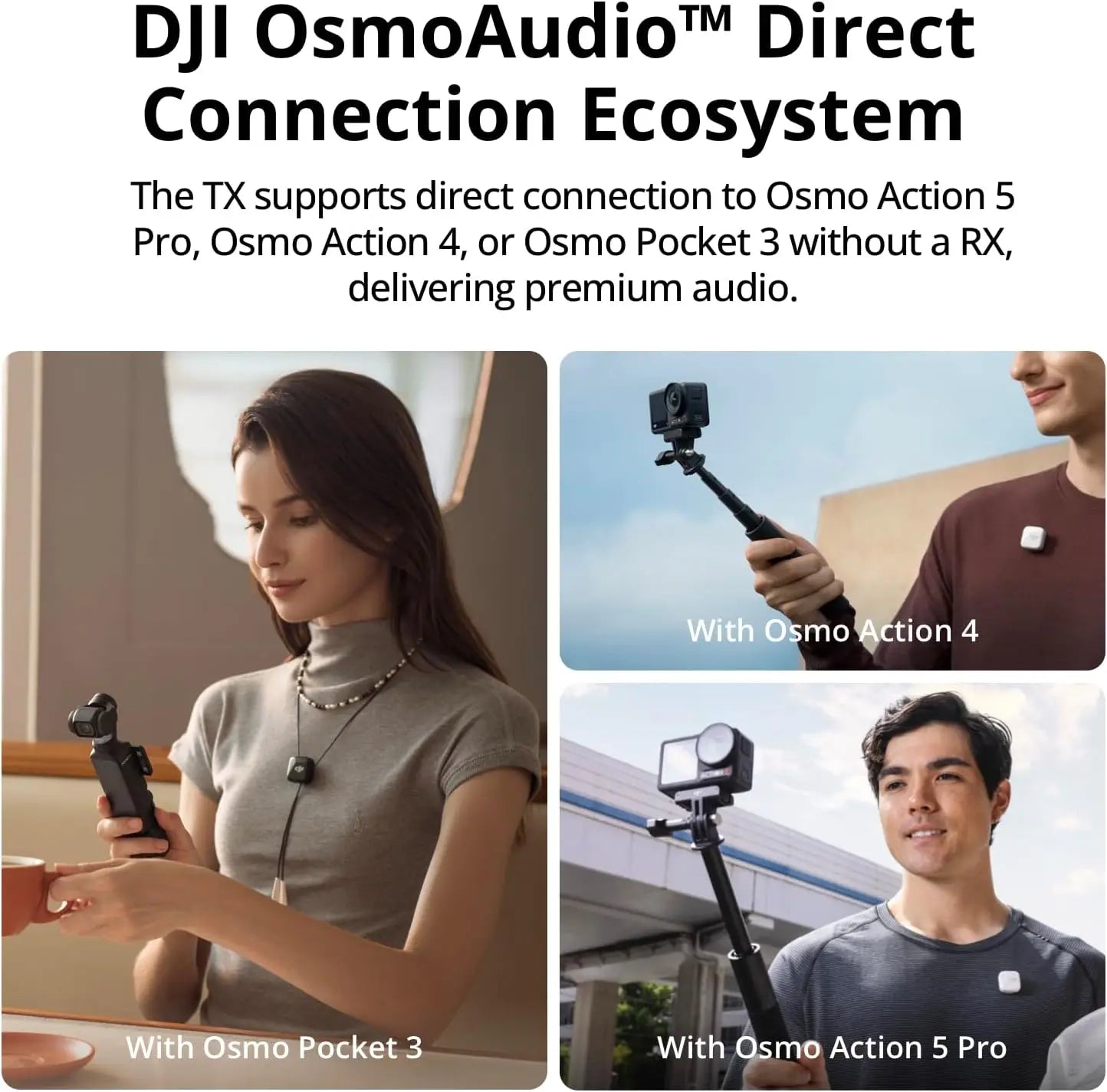 DJI Mic Mini Wireless Microphone – 48-Hour Battery & Two-Level Active Noise Cancelling with Case