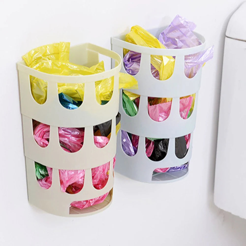 Newest Wall-Mounted Hanging Storage Bag Holder: Practical Grocery Bag Dispenser and Garbage Bag Organizer