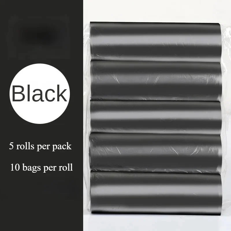 5 Rolls Household Disposable Trash Bags – Small Kitchen Garbage Pouch Bags for Cleaning, Storage & Waste Disposal