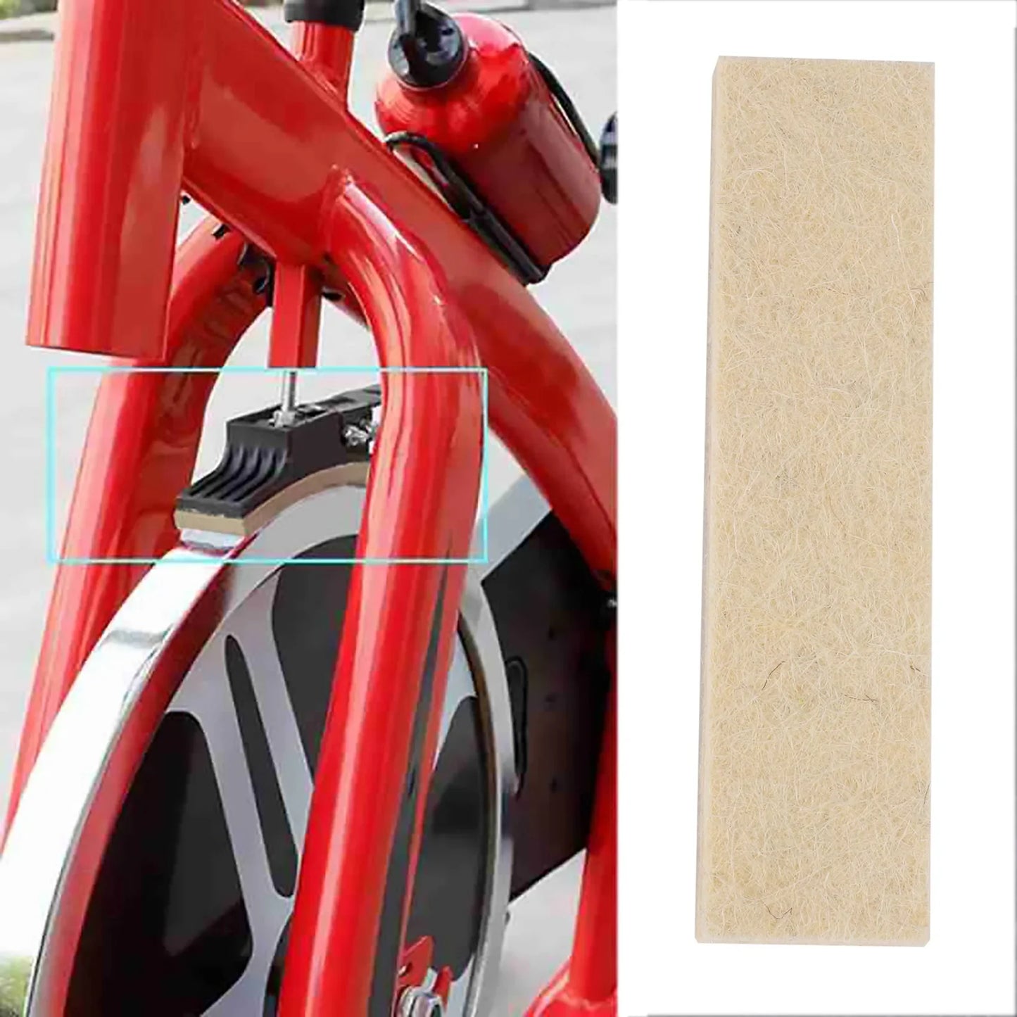 Exercise Bike Brake Pads – Wool Felt Resistance Drag Pad for Spinning Bike, Replacement Brake Pad Part