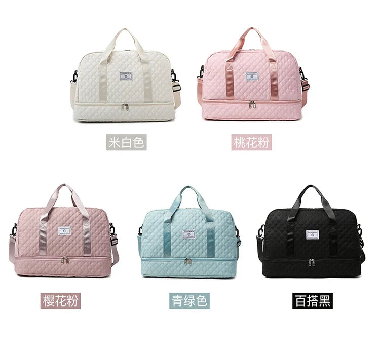 Short Trip Travel Bag – Large Capacity Waterproof Handbag with Dry & Wet Separation for Men & Women