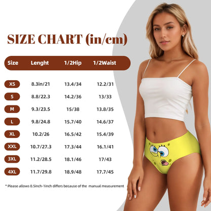 Women’s Anime Graphic Brief Panties - Soft Cartoon Print Underwear