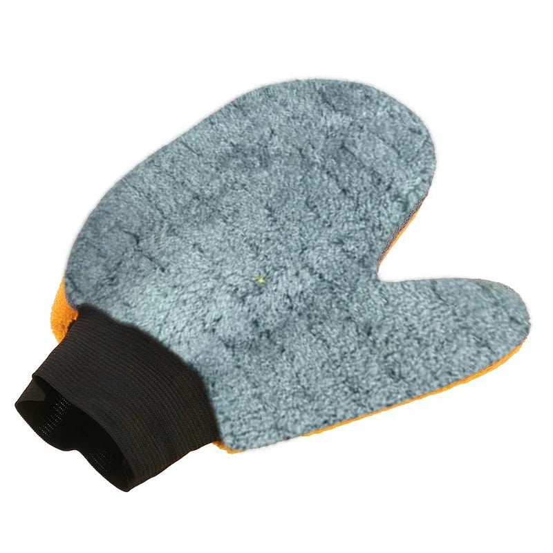 Soft Car Washing Gloves – Double-Sided Fleece Microfiber Chenille, Thickened Cleaning Glove for Car Body, Windows & Tires