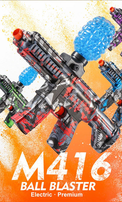 M416 Electric Ball Blaster Toy Gun – High-Speed Metallic Finish, Rechargeable, Halloween & Thanksgiving Gift (Bullets Not Included)
