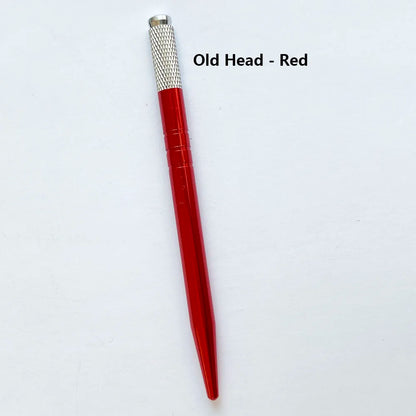 10pcs Permanent Makeup Eyebrow Tattoo Pens — Manual Tebori Microblading Stainless Steel Lock-Pin Tools