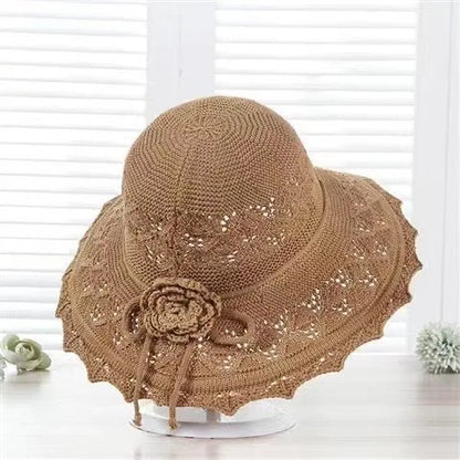 Children’s Summer Foldable Sun Hat – Korean Style Large Brim Hat with Sun Protection for Vacation and Outdoor Use
