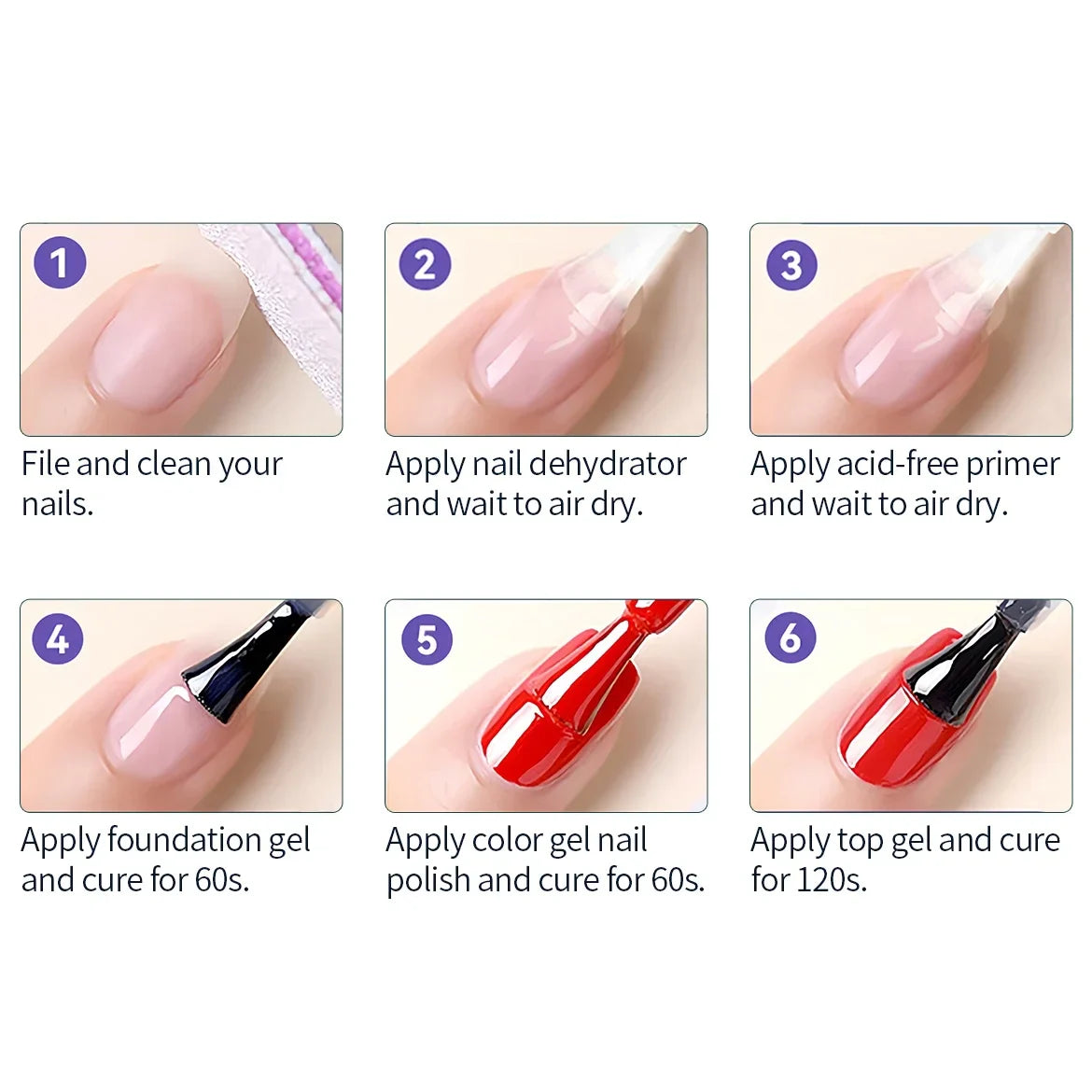 Nailpop Nail Dehydrator & Primer — Acid-Free Natural Nail Prep for Acrylic & UV Gel, Fast Dry Superior Bonding Set