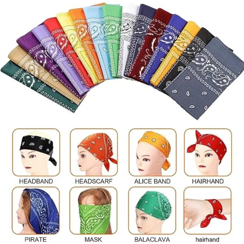 Fashion Bohemian Print Bandana: Versatile Headbands for Outdoor Use - Unisex Hip Hop Style, Also Doubles as Wrist Wraps or Face Mask