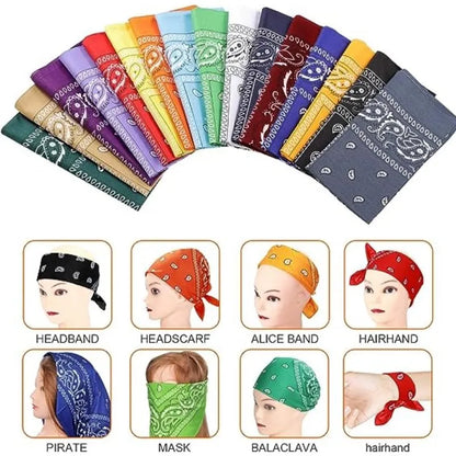 Fashion Bohemian Print Bandana: Versatile Headbands for Outdoor Use - Unisex Hip Hop Style, Also Doubles as Wrist Wraps or Face Mask