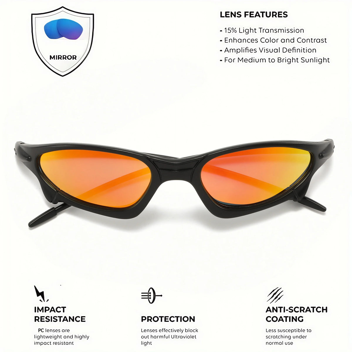 3PCS Futuristic Sports Sunglasses Set – Small Frame Wraparound UV400 Eyewear | Colorful Cycling, Fishing & Travel Protective Outdoor Sunglasses