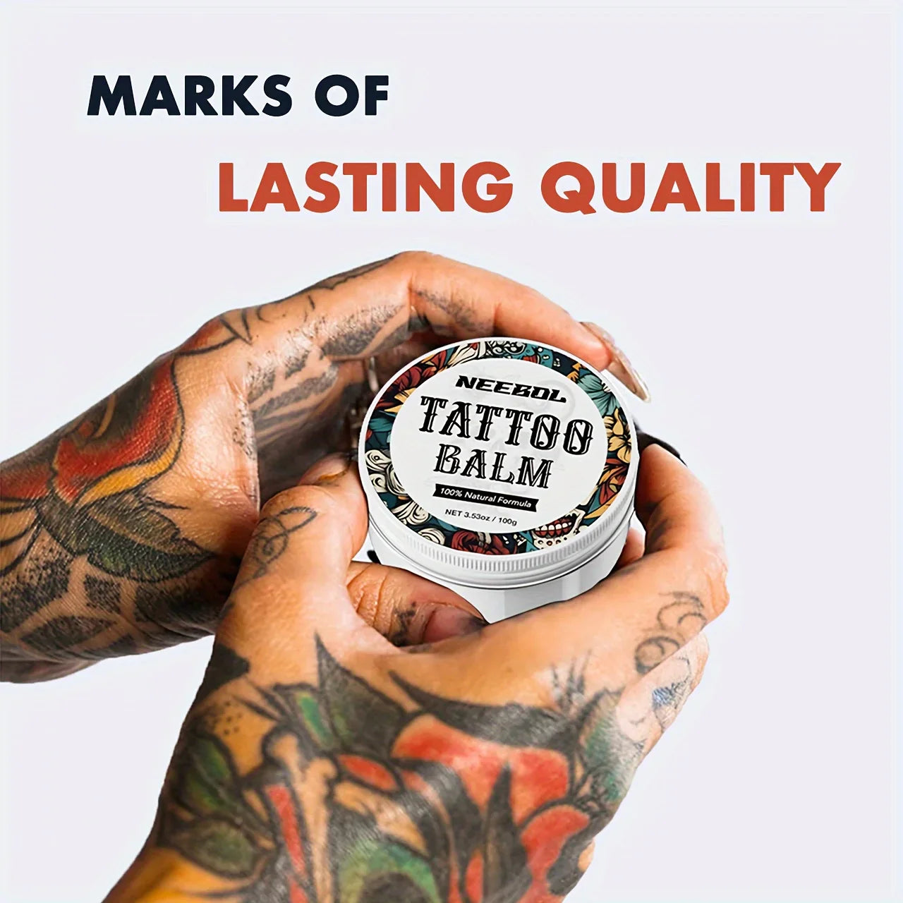 Tattoo Aftercare Butter Balm – Natural Ingredient Cream for Ink Color Enhancement & Moisturizing Old & New Tattoos