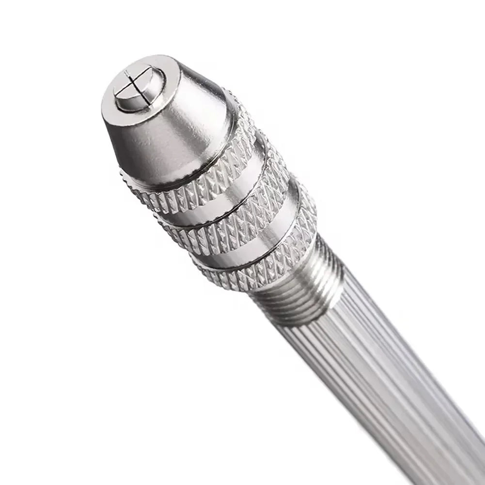 Mini Hand Drill Set 0.8–3.0mm – Manual Twist Pin Vice Rotary Tool for Woodworking, Watch Repair & Precision Drilling