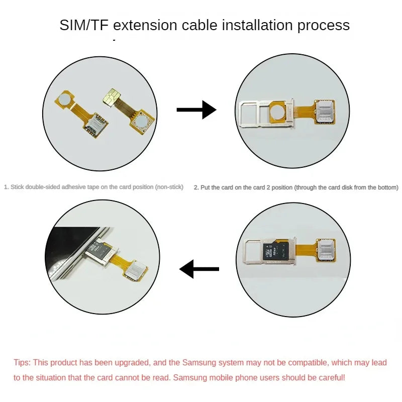 Dual SIM Extender Card Adapter – Micro SD TF Hybrid Slot for Nano SIM, Universal Android Phone Card Switch