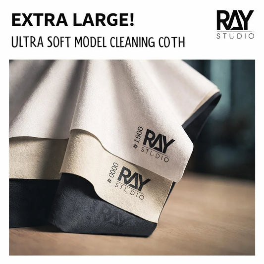 RAYSTUDIO Ultra-Soft Polishing Cloth Set #3000 #6000 #12000 300x300mm – Model Figure Cleaning & Finishing Cloth