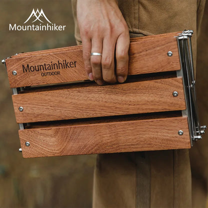 MOUNTAINHIKER Portable Camping Rack – 3-Tier Foldable Outdoor Table for Picnic & BBQ, Easy to Carry