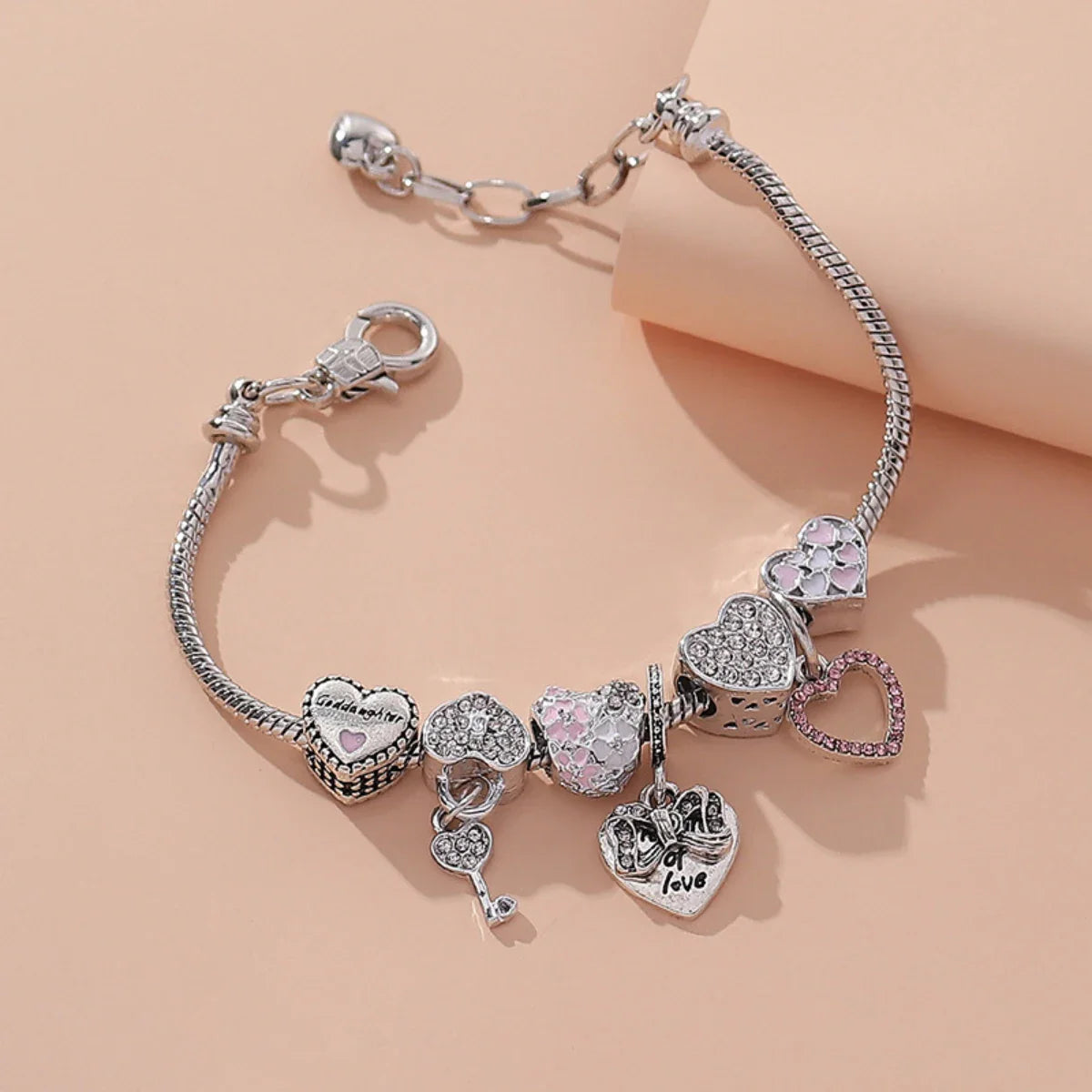Women's Fashion Beaded Love & Family Bracelet – Multi-Element Jewelry Accessories for Daily Wear, Parties & Holiday Gifts