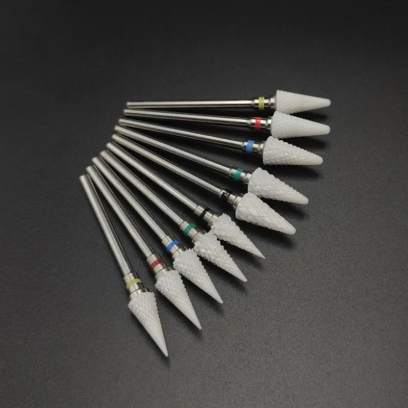 Manicure Pedicure Tools: Ceramic Carbide Nail Drill Bit - Electric Drill Machine Burr Milling Cutter for Precision Nail Care