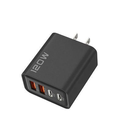 120W 4-Port USB Type-C Fast Charger – Quick Charge Adapter for iPhone, Samsung, Xiaomi