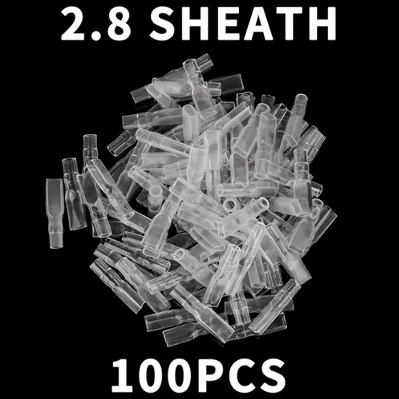 100PCS 2.8/4.8/6.3mm Male & Female Crimp Terminal Connectors – Gold & Silver Wire Connectors for Car & Electronics