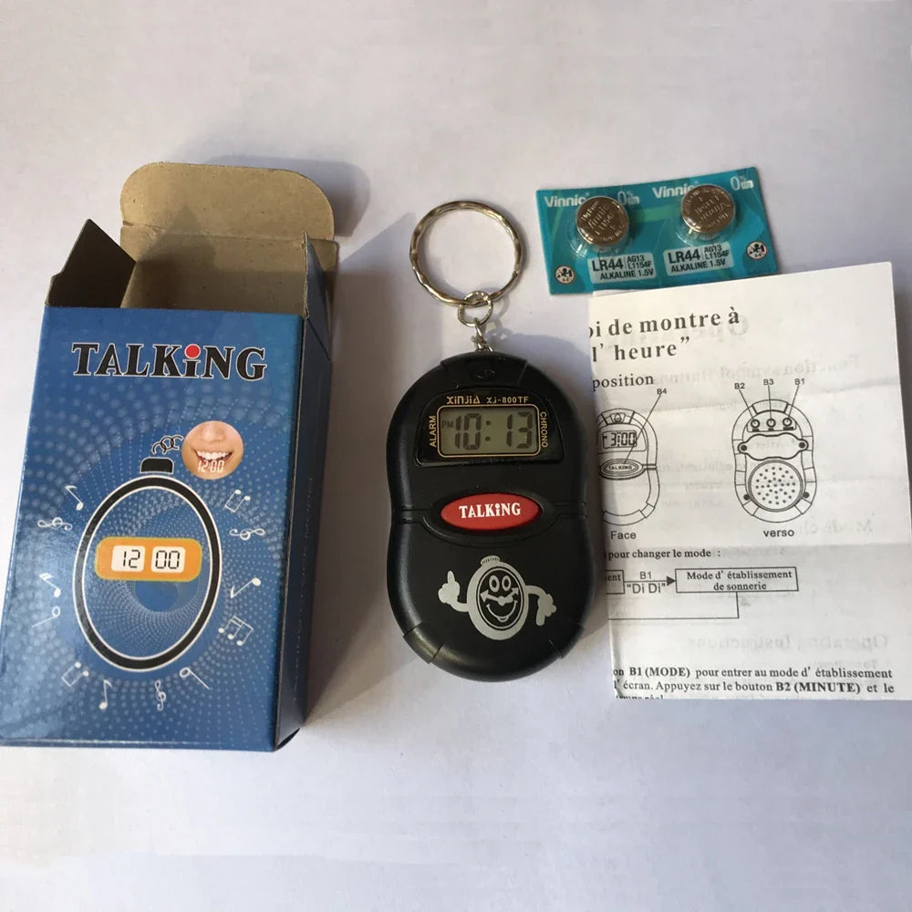 Talking Digital Alarm Clock - Voice Time Announcement Clock for Blind, Elderly & Children