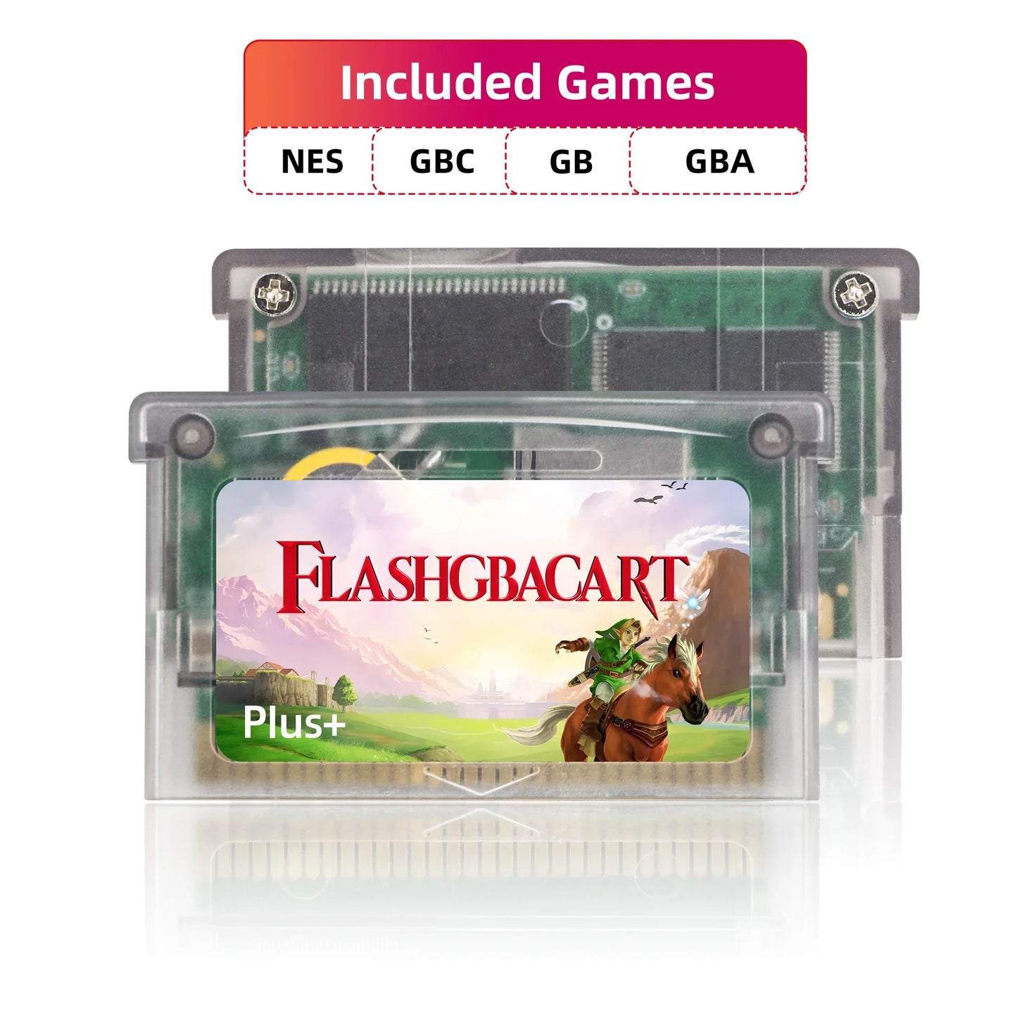 REMANK V1.5 Flash GBA Cart — 100+ Retro Games Cartridge with RTC 1M Flash, Compatible with GBA, GBC, GB, NES & DS