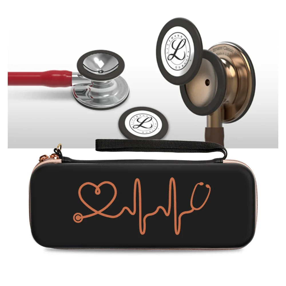 3M Littmann Classic III Stethoscope Case – Hard EVA Portable Storage Box with Mesh Pockets