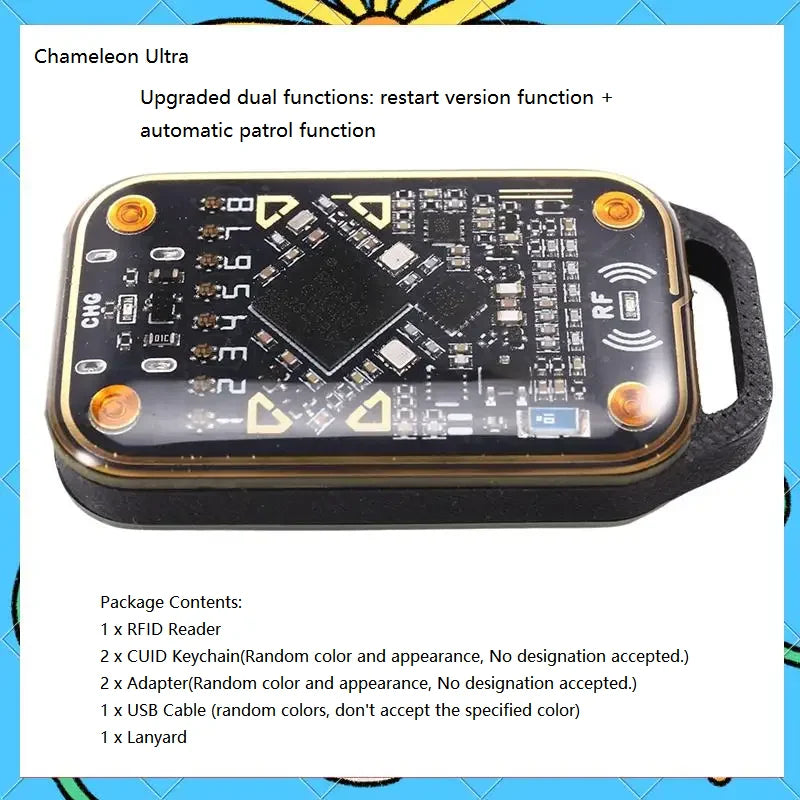 Chameleon Ultra Smart Card Emulator & RFID Key Reader – 125KHz & 13.56MHz NFC Card Duplicator with CUID Keychain
