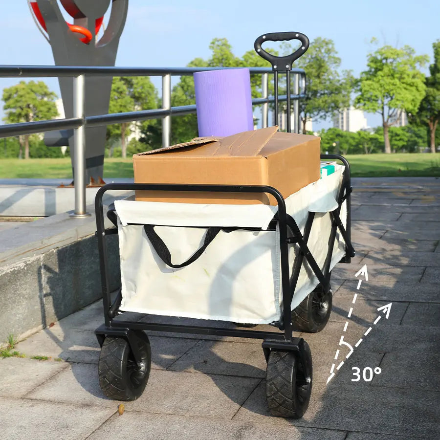 Heavy Duty Collapsible Folding Beach Wagon – Large-Capacity Portable Utility Cart for Garden & Camping