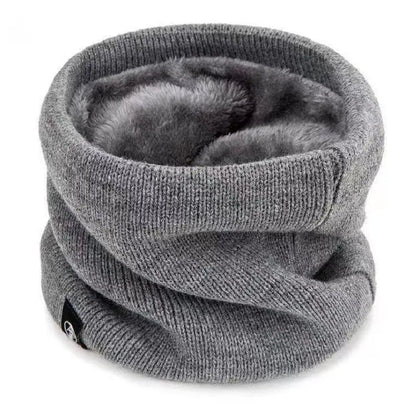 Women’s Winter Plush Woolen Scarf – Thick Fleece Neck Warmer, Knitted Muffler & Ski Mask