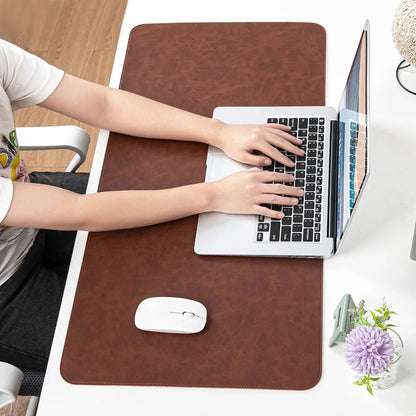Waterproof PU Desk Pad – Large Non-Slip Mouse Pad & Keyboard Mat for Computer Laptop, Easy to Clean Protective Cover