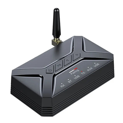 Bluetooth 5.0 HD Audio Transmitter – Low Latency Wireless Adapter with 3.5mm AUX, RCA & USB for TV, PC & Headphones