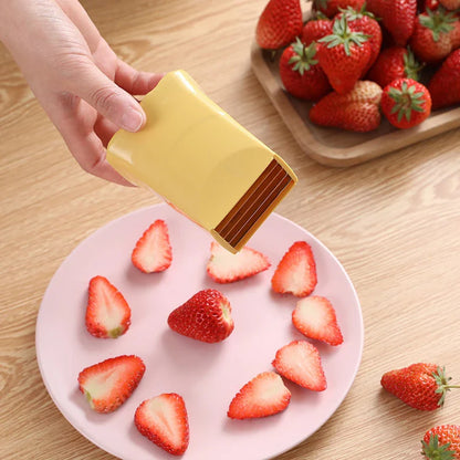 2-in-1 Cup Slicer and Potato French Fries Cutter - Versatile Kitchen Gadget for Slicing Fruits, Vegetables, and More