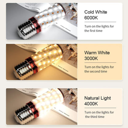 6pcs LED Corn Lamp - 3W/6W/9W/12W/15W 220V Strong Light, 3000K/4000K/6000K, E27/E14 Lamp Holder for Home Emergency Lighting