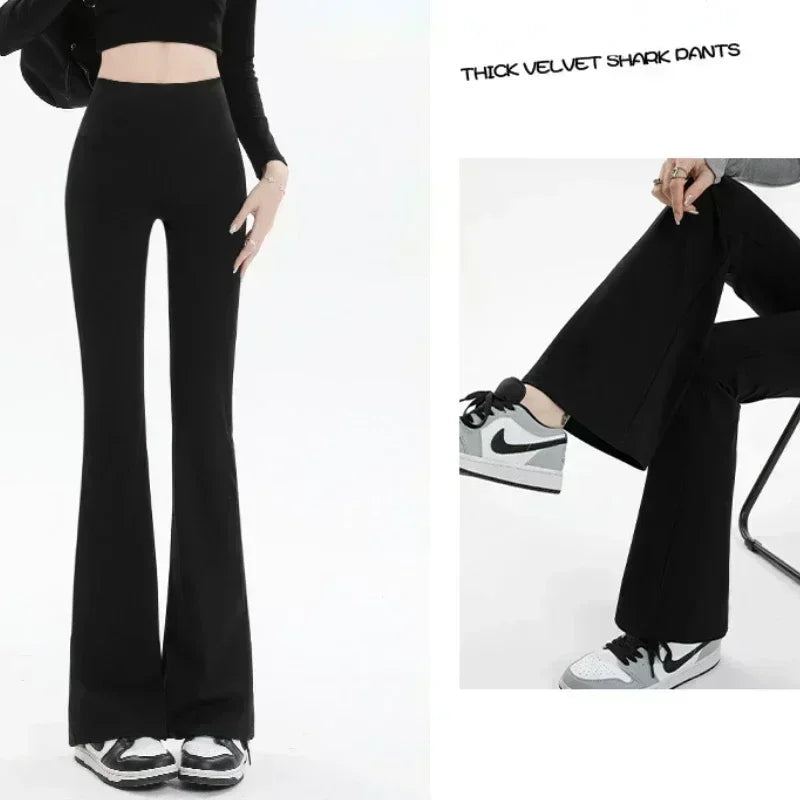Flare Leggings for Women: High Waist Wide Leg Yoga Pants - Seamless Fitness Tights for Gym, Sports, and Casual Slimming Wear