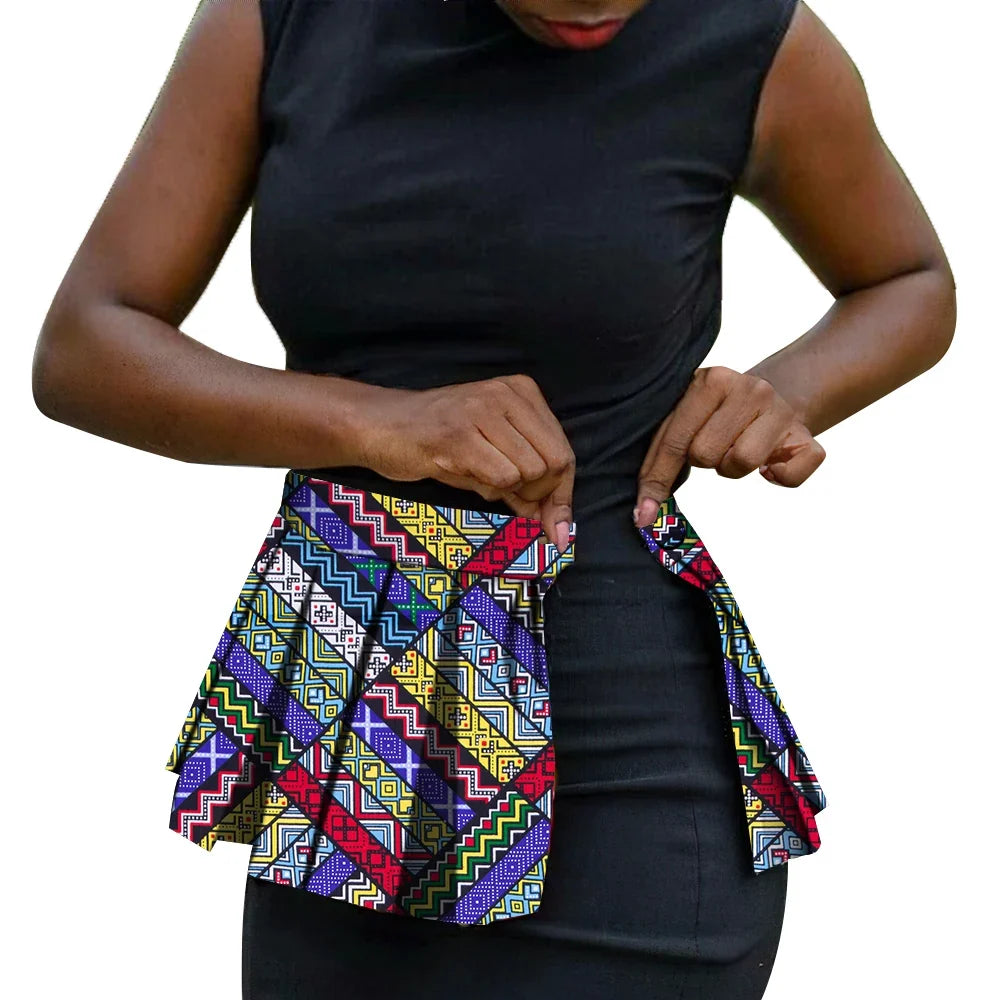 African Print Waist Corset Belt - Handmade Ankara Overlay Tie Belt for Women, Stylish Skirt & Dress Accessory