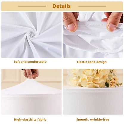 Cylinder Stand Covers - 5PCS/3PCS Elastic Fabric Decor Sleeves for Wedding, Party & Baby Shower Events