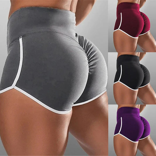 Women’s Summer Sports Shorts – Slim Fit Low Waist Yoga & Gym Shorts, Stretchy Casual Fitness Pants