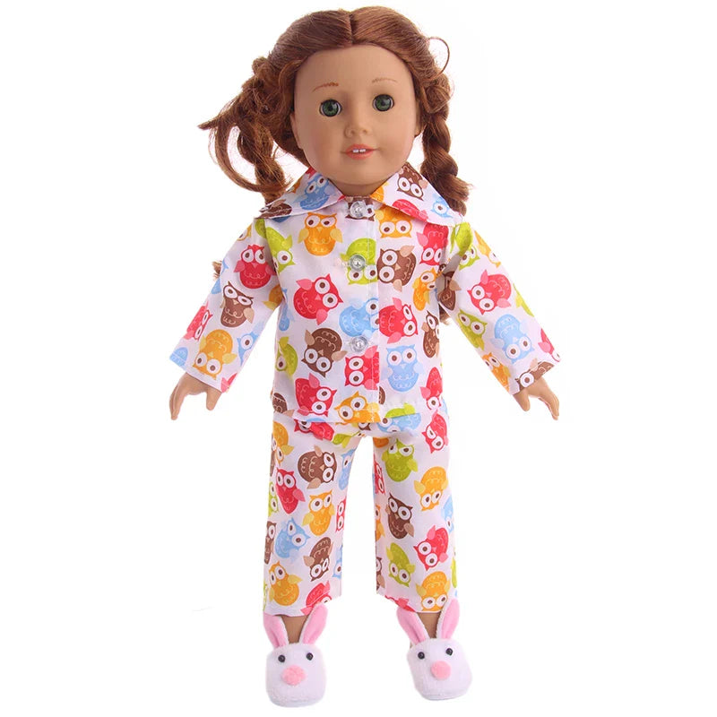 15-Style Doll Pajamas & Nightgowns – Cute Patterns for 18-Inch American & 43cm Born Dolls, Doll Accessories Toy