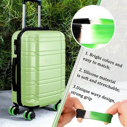 Silicone Luggage Wheel Protectors Set 4/8/16PCS – Quiet Travel Suitcase Wheel Covers