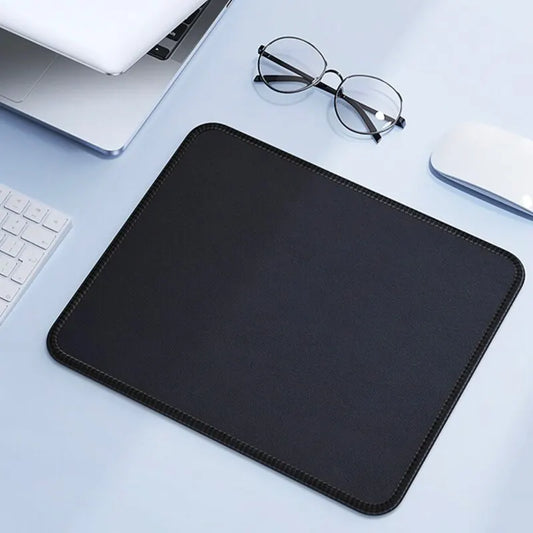 Pure Black Thickened Mouse Pad - Durable Game and Office Desk Mat