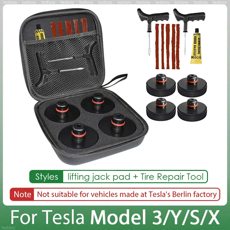 Tesla Rubber Lifting Jack Pad Adapter Tool for Models 3, Y, S, X (2017-2024) - Tire Repair Accessory