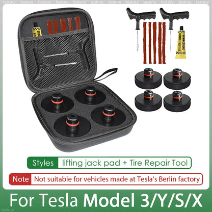 Tesla Rubber Lifting Jack Pad Adapter Tool for Models 3, Y, S, X (2017-2024) - Tire Repair Accessory